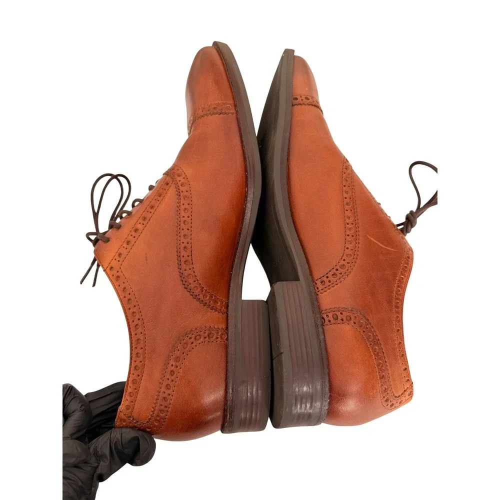 Cole Haan Mens Williams Cap Toe Oxford British Tan Leather Dress Shoes C30689 11